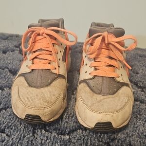 Kids Gray and Orange Sneakers